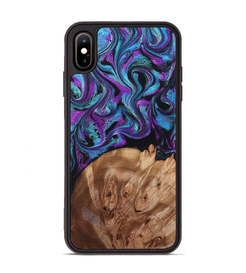 iPhone Xs Max Wood Phone Case - Moses (Purple, 828707)