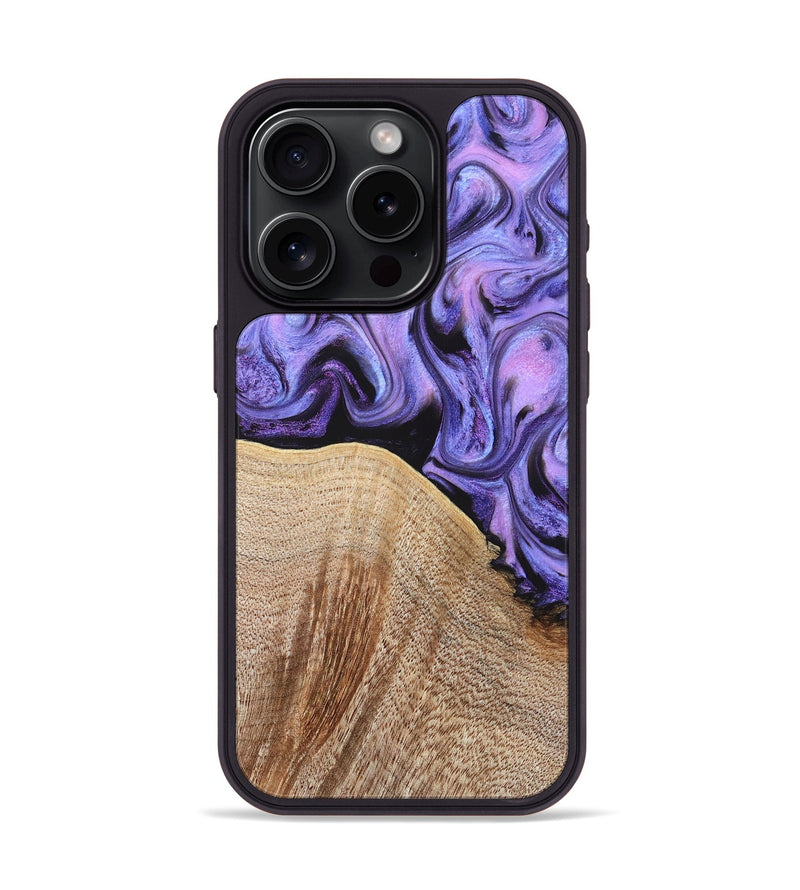 iPhone 15 Pro Wood Phone Case - Avani (Purple, 828708)