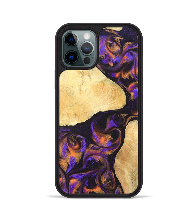 iPhone 12 Pro Wood Phone Case - Esteban (Purple, 828709)