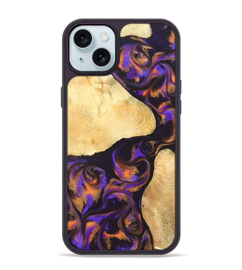 iPhone 15 Plus Wood Phone Case - Esteban (Purple, 828709)