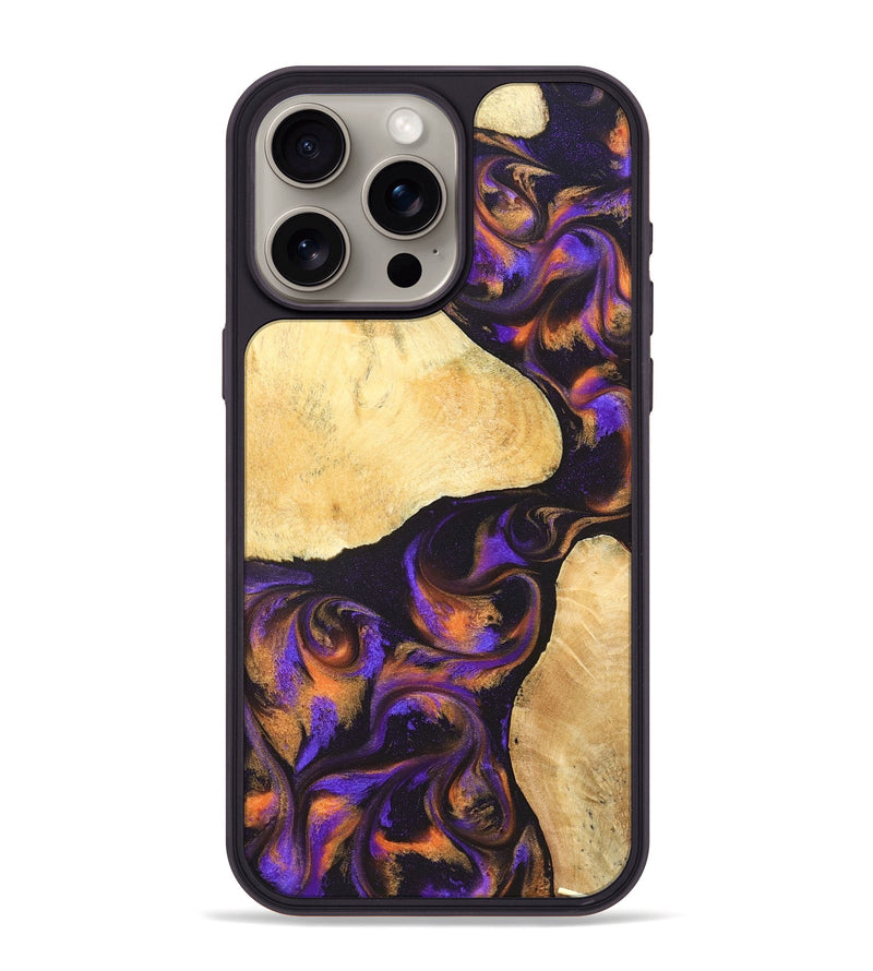 iPhone 15 Pro Max Wood Phone Case - Esteban (Purple, 828709)