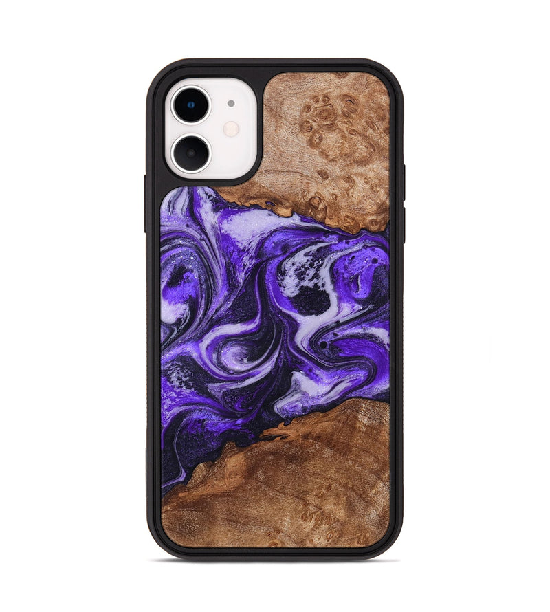iPhone 11 Wood Phone Case - Zaiden (Purple, 828711)