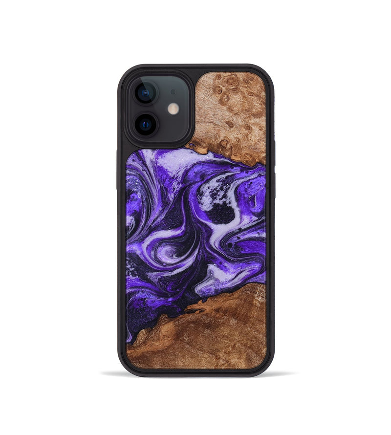 iPhone 12 mini Wood Phone Case - Zaiden (Purple, 828711)