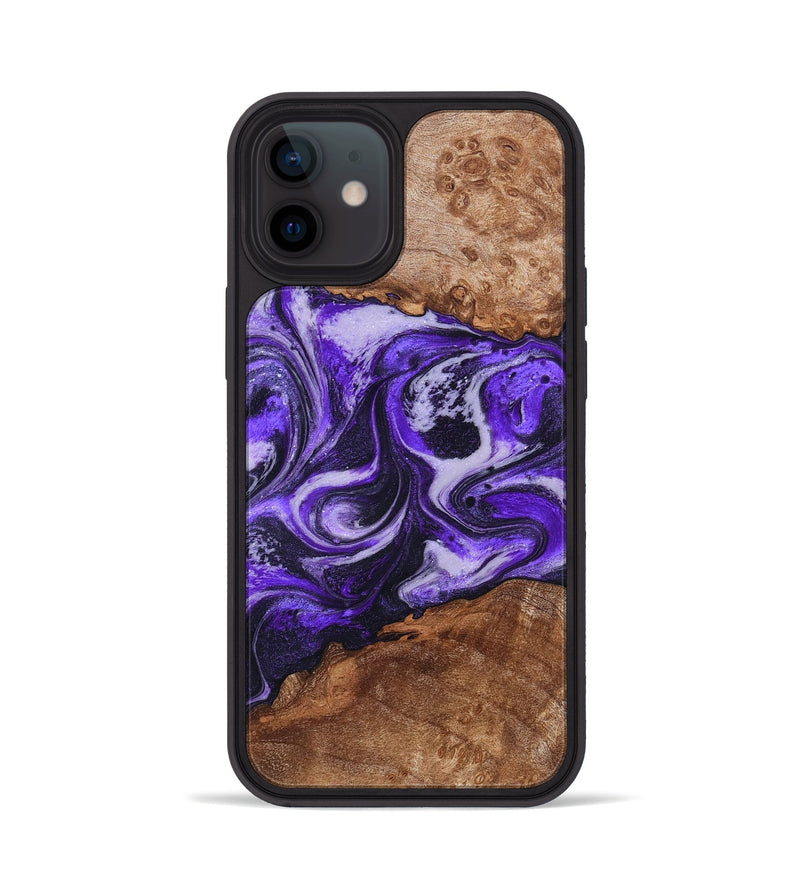 iPhone 12 Wood Phone Case - Zaiden (Purple, 828711)