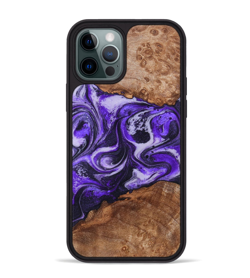 iPhone 12 Pro Max Wood Phone Case - Zaiden (Purple, 828711)