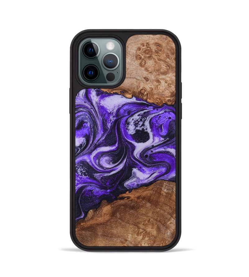 iPhone 12 Pro Wood Phone Case - Zaiden (Purple, 828711)