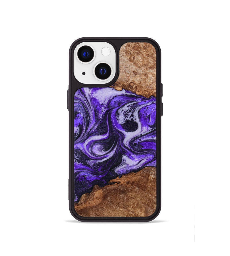 iPhone 13 mini Wood Phone Case - Zaiden (Purple, 828711)