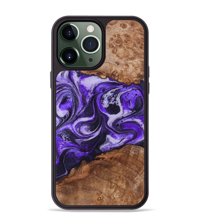 iPhone 13 Pro Max Wood Phone Case - Zaiden (Purple, 828711)