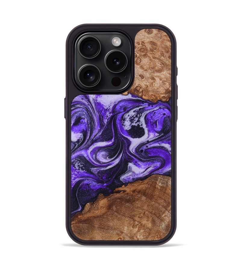 iPhone 15 Pro Wood Phone Case - Zaiden (Purple, 828711)