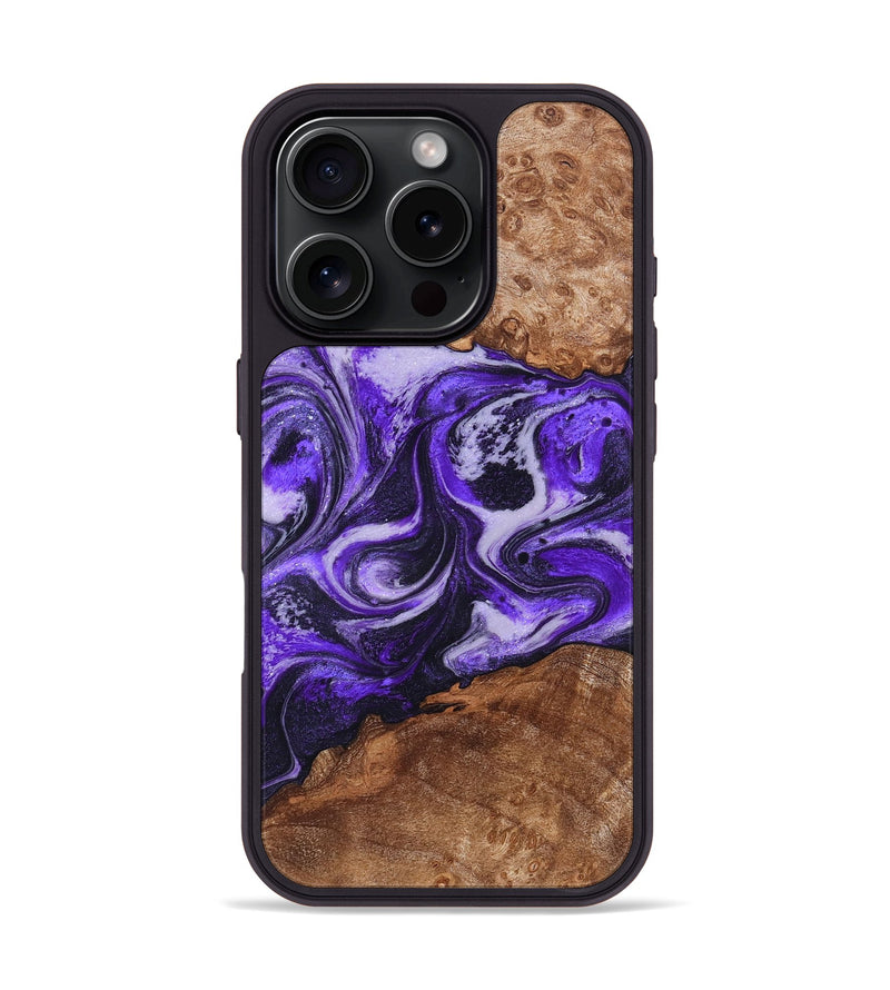 iPhone 16 Pro Wood Phone Case - Zaiden (Purple, 828711)