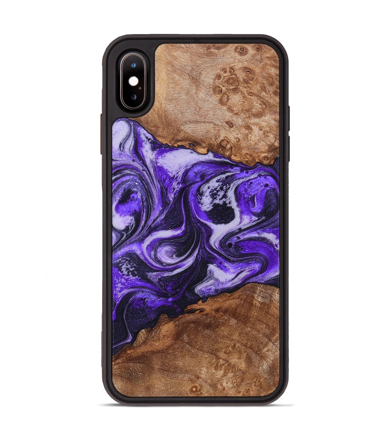 iPhone Xs Max Wood Phone Case - Zaiden (Purple, 828711)
