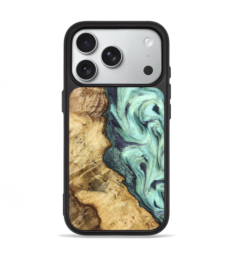iPhone 18 Pro Wood Phone Case - Justine (Green, 828989)