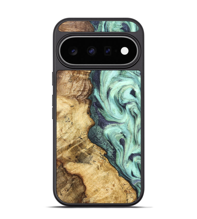 Pixel 11 Pro Wood Phone Case - Justine (Green, 828989)
