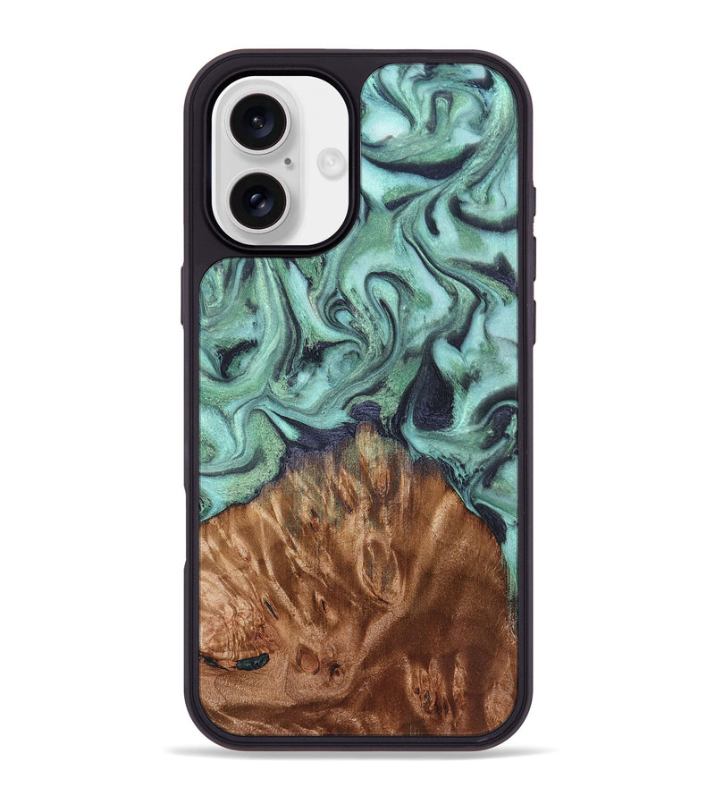 iPhone 16 Plus Wood Phone Case - Luka (Green, 828995)