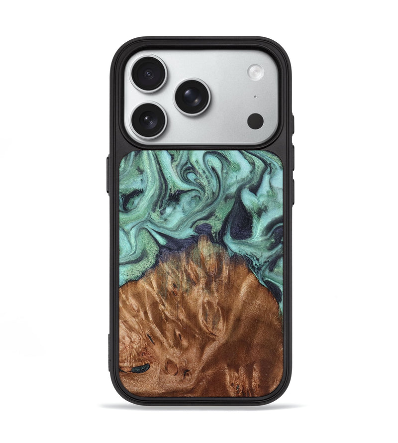 iPhone 18 Pro Wood Phone Case - Luka (Green, 828995)