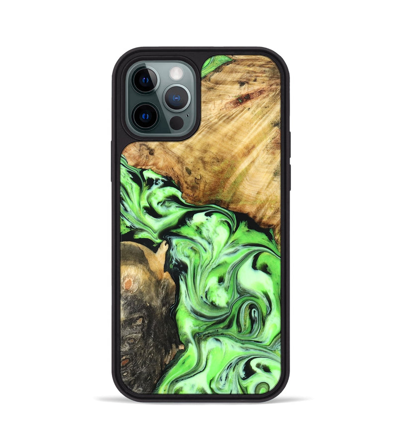 iPhone 12 Pro Wood Phone Case - Syreeta (Neon, 829002)