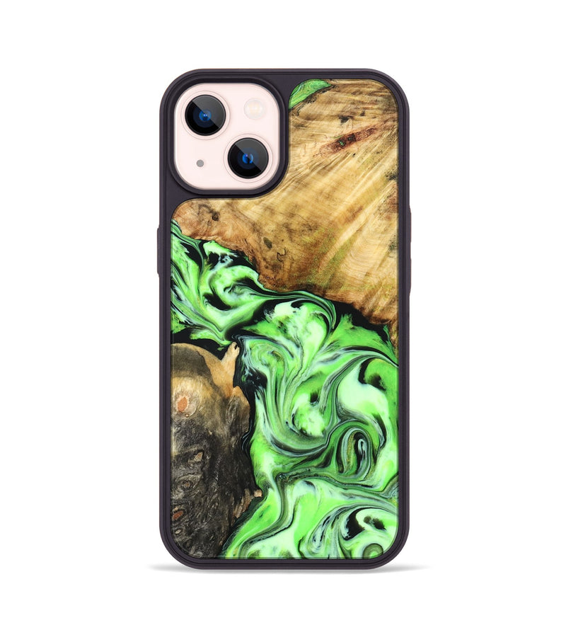 iPhone 14 Wood Phone Case - Syreeta (Neon, 829002)
