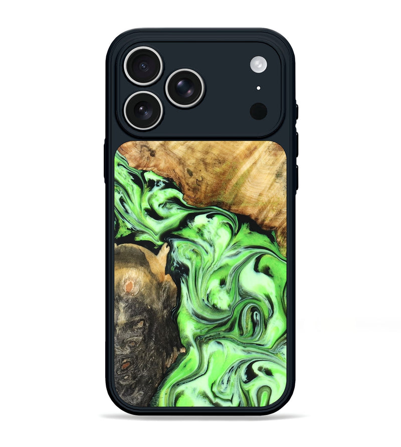iPhone 17 Pro Max Wood Phone Case - Syreeta (Neon, 829002)