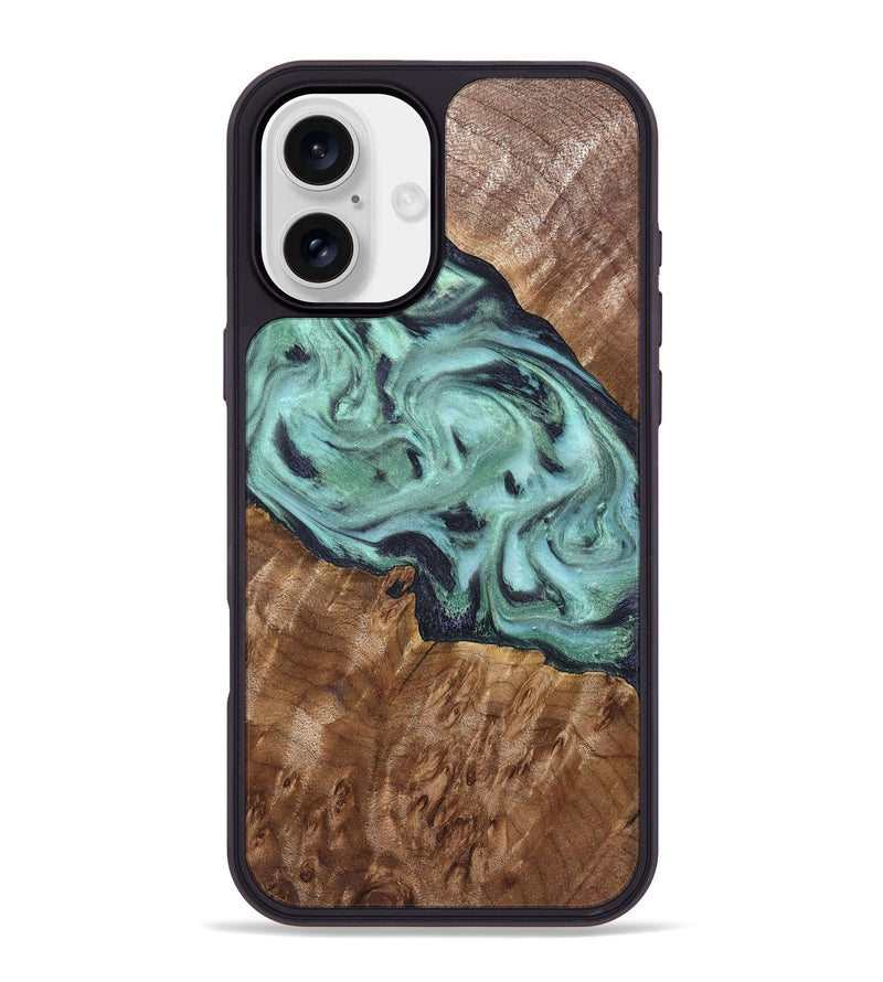 iPhone 16 Plus Wood Phone Case - Julie (Green, 829003)