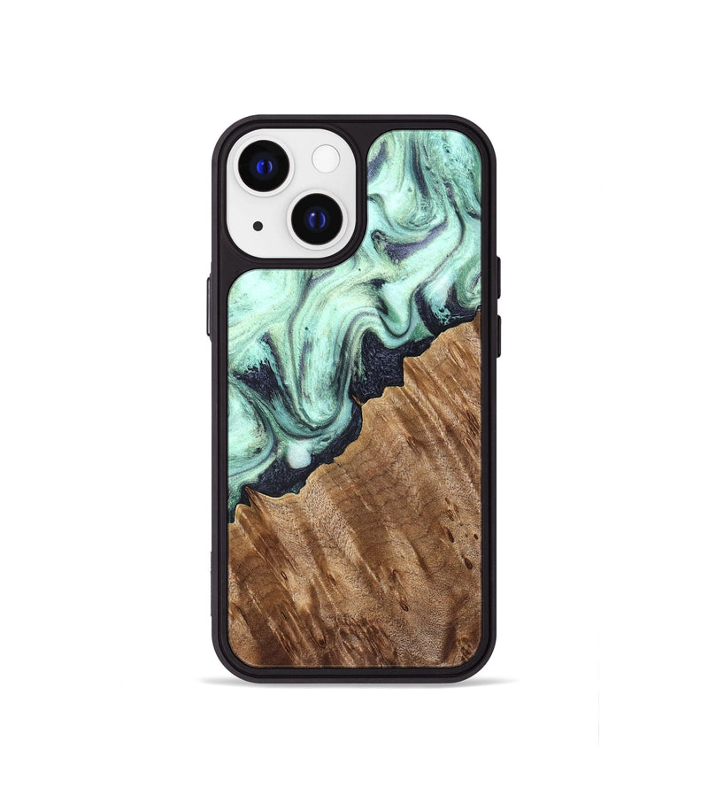iPhone 13 mini Wood Phone Case - Marin (Green, 829005)