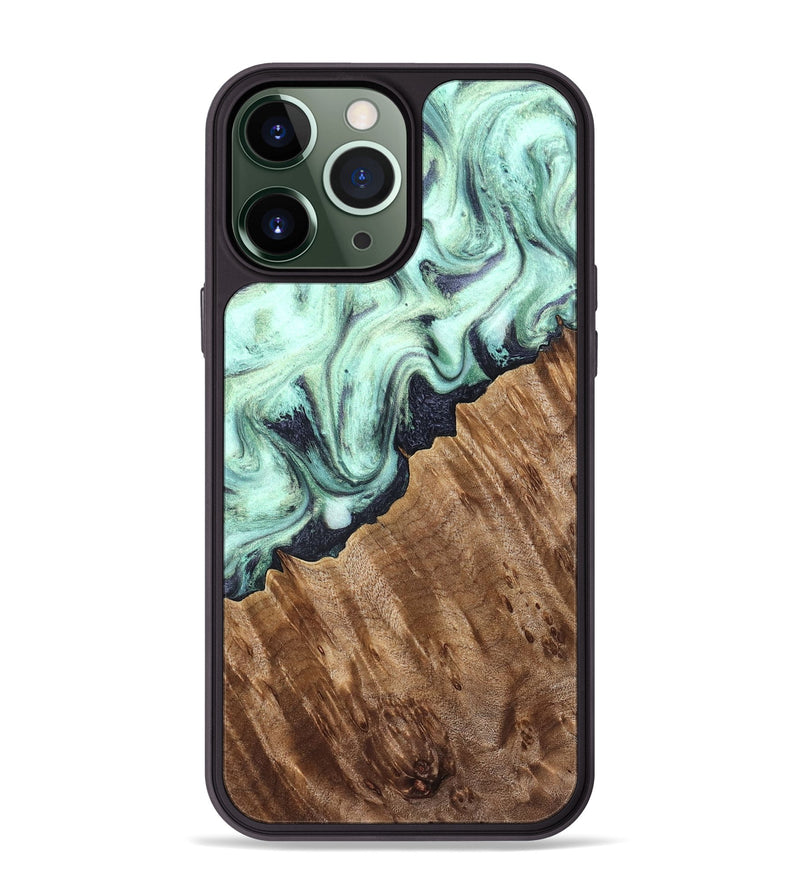 iPhone 13 Pro Max Wood Phone Case - Marin (Green, 829005)