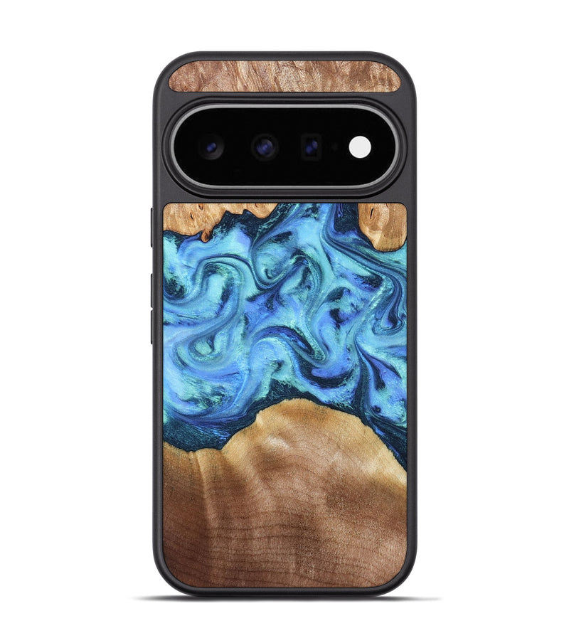 Pixel 11 Pro Wood Phone Case - Analia (Blue, 829008)
