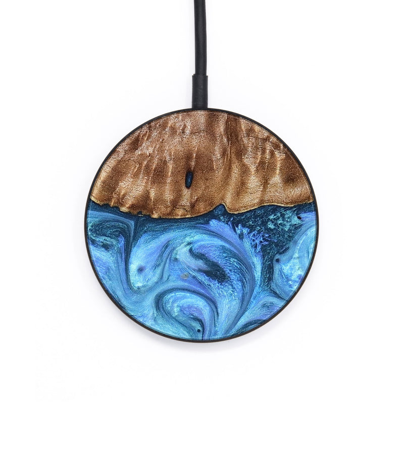 Circle Wood Wireless Charger - Shonda (Blue, 829009)
