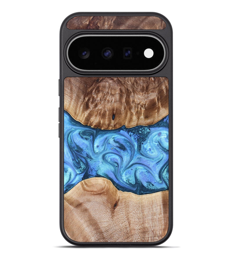 Pixel 11 Pro XL Wood Phone Case - Shonda (Blue, 829009)