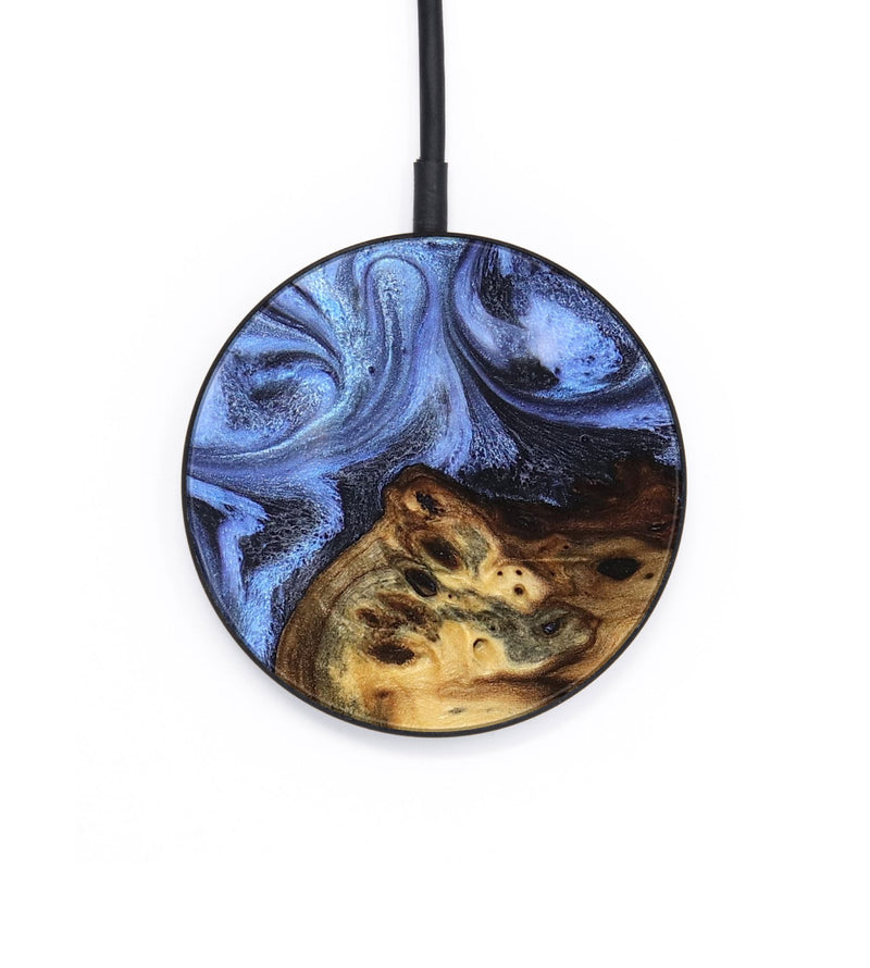 Circle Wood Wireless Charger - Unique (Blue, 829018)
