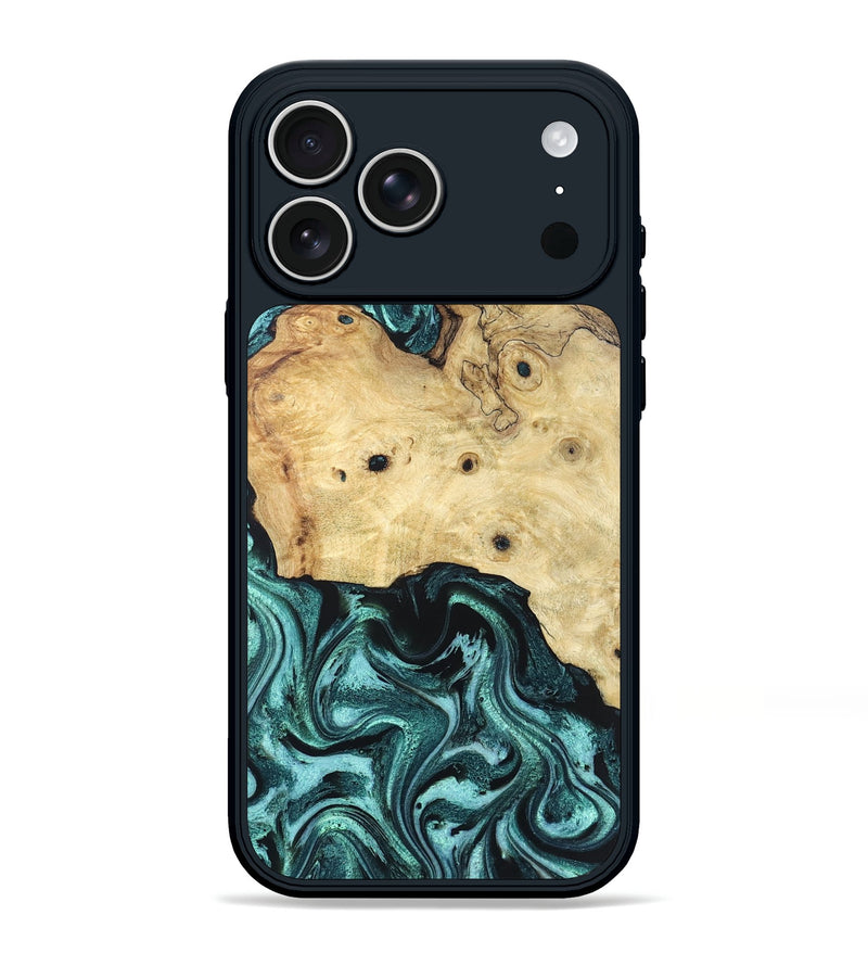iPhone 17 Pro Max Wood Phone Case - Susanna (Green, 829023)