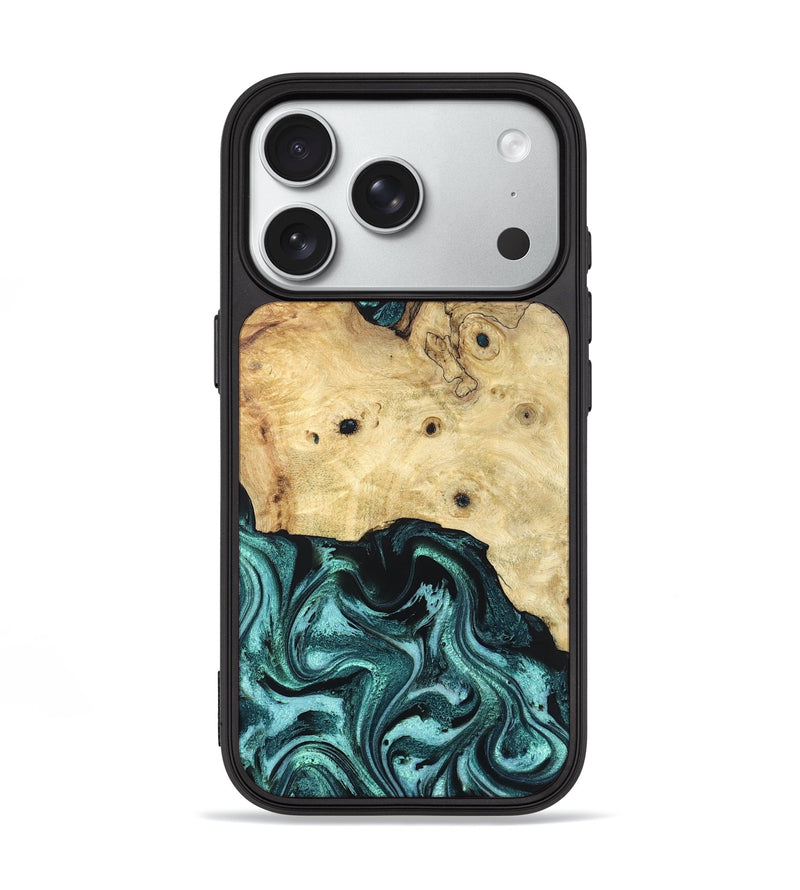 iPhone 18 Pro Wood Phone Case - Susanna (Green, 829023)
