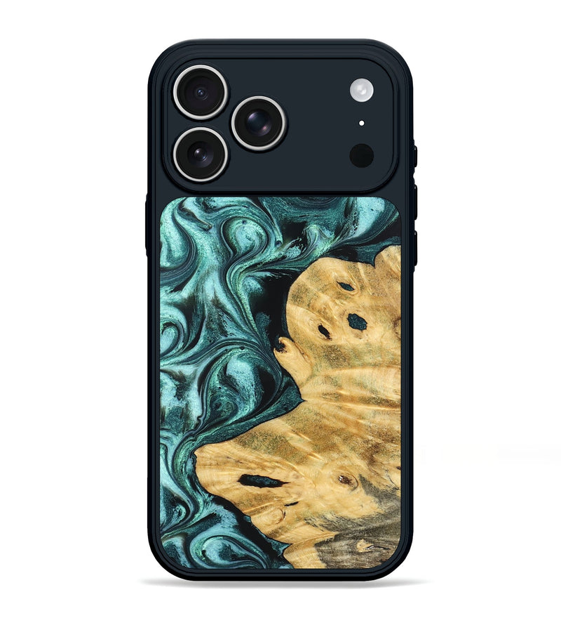 iPhone 17 Pro Max Wood Phone Case - Carmelo (Green, 829024)