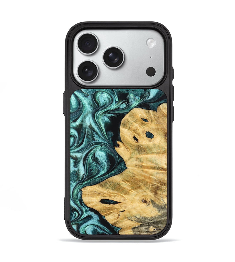 iPhone 18 Pro Wood Phone Case - Carmelo (Green, 829024)