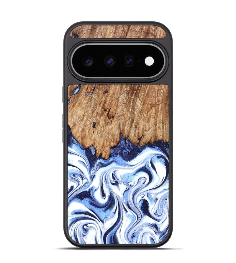 Pixel 11 Pro Wood Phone Case - Lonnie (Blue, 829036)