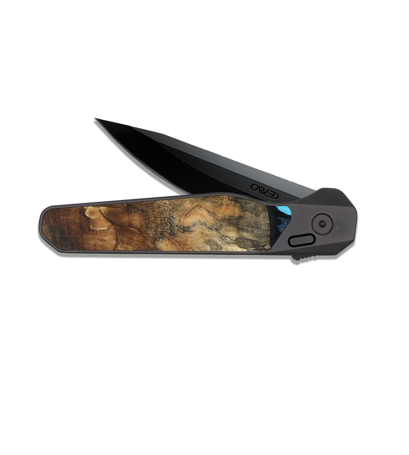 EDC Dark Slate Wood Pocket Knife - Indy (Blue, 829037)