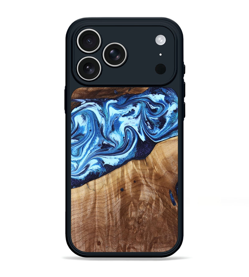 iPhone 17 Pro Max Wood Phone Case - Elzie (Blue, 829052)