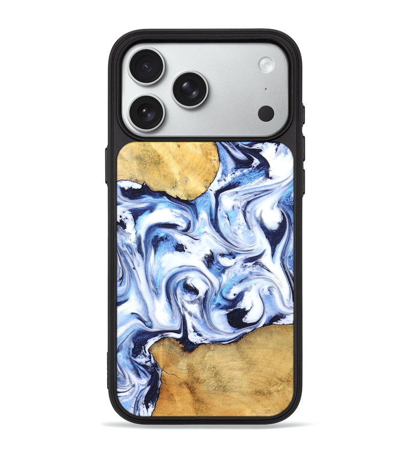 iPhone 18 Pro Max Wood Phone Case - Caryl (Blue, 829059)