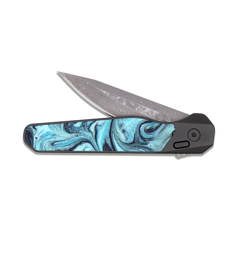 EDC Dark Damascus Wood Pocket Knife - Freddie (Pattern, 829069)
