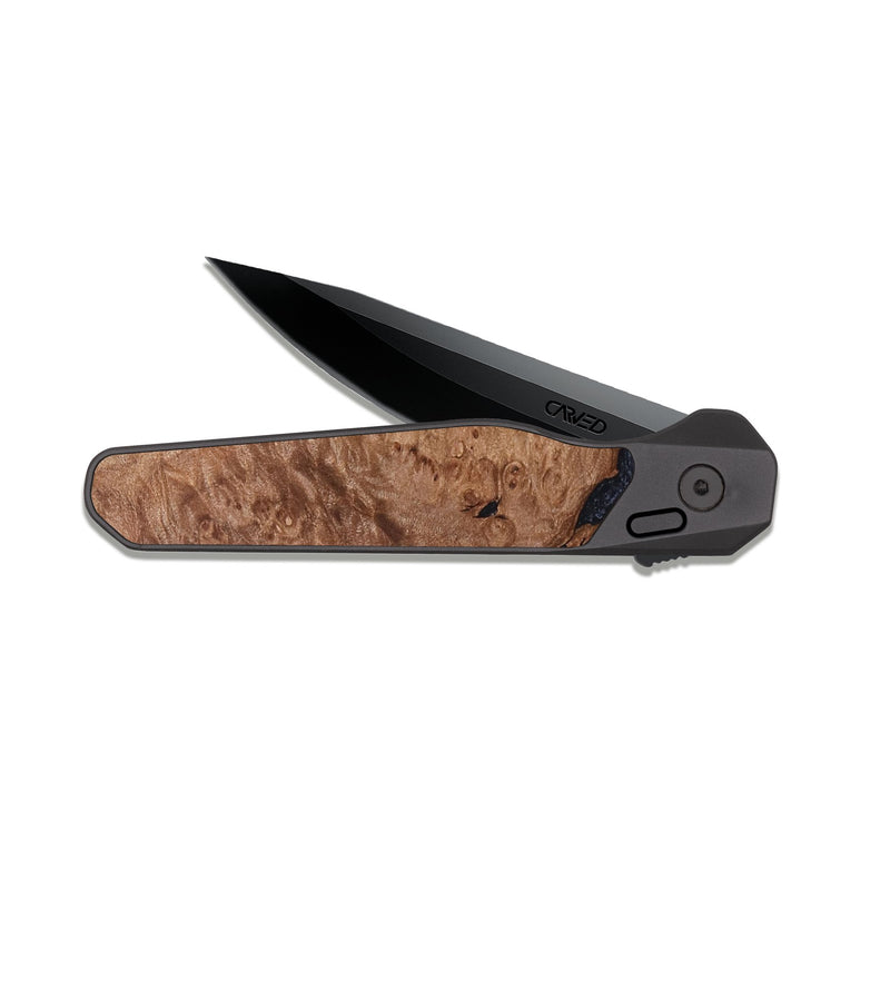 EDC Dark Slate Wood Pocket Knife - Bryon (Wood Burl, 829083)