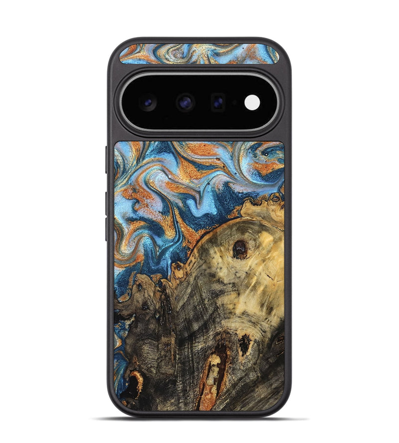 Pixel 11 Wood Phone Case - Jeramy (Teal & Gold, 829101)