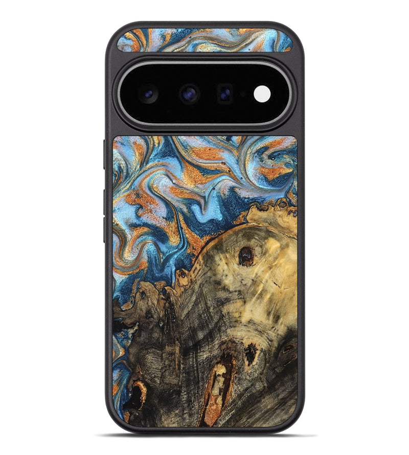 Pixel 11 Pro XL Wood Phone Case - Jeramy (Teal & Gold, 829101)