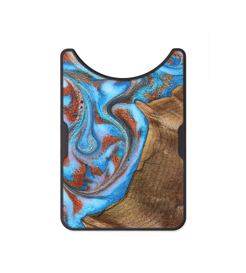 Alloy Wood Wallet - Juliana (Teal & Gold, 829130)