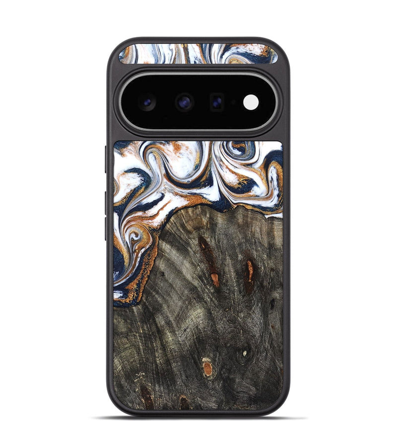 Pixel 11 Wood Phone Case - Alisha (Teal & Gold, 829132)