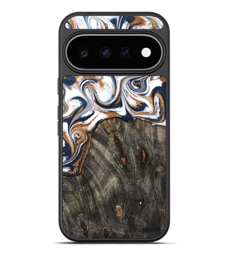 Pixel 11 Pro XL Wood Phone Case - Alisha (Teal & Gold, 829132)
