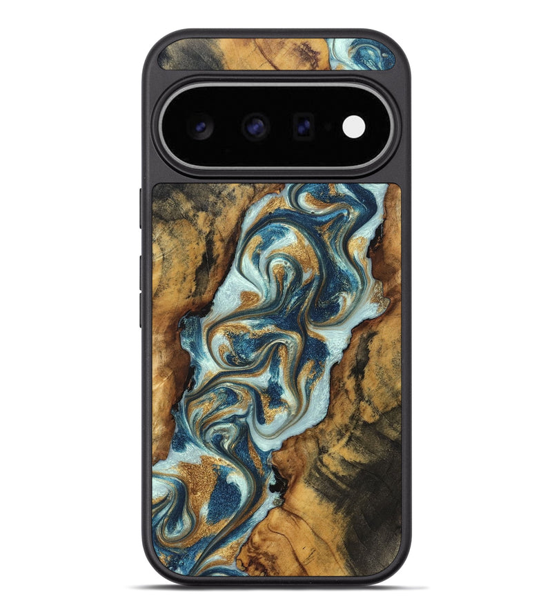 Pixel 11 Pro XL Wood Phone Case - Fanny (Teal & Gold, 829137)