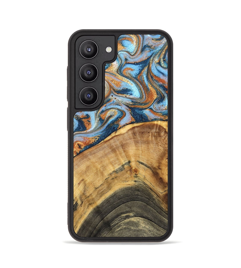 Galaxy S23 Wood Phone Case - Hollis (Teal & Gold, 829138)