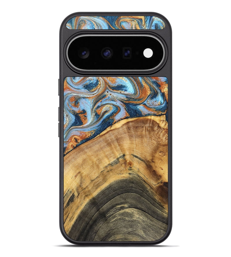 Pixel 11 Pro XL Wood Phone Case - Hollis (Teal & Gold, 829138)