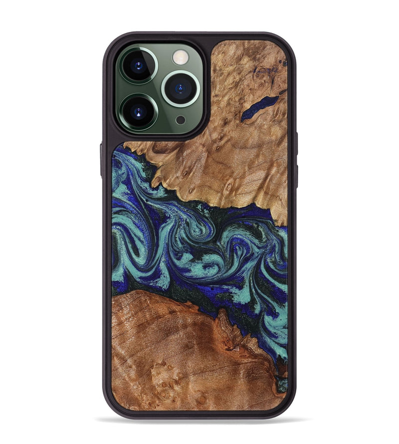 iPhone 13 Pro Max Wood Phone Case - Sasha (Green, 829146)