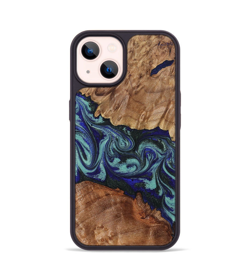 iPhone 14 Wood Phone Case - Sasha (Green, 829146)