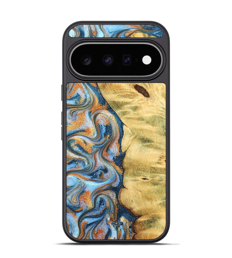 Pixel 11 Pro Wood Phone Case - Price (Teal & Gold, 829153)